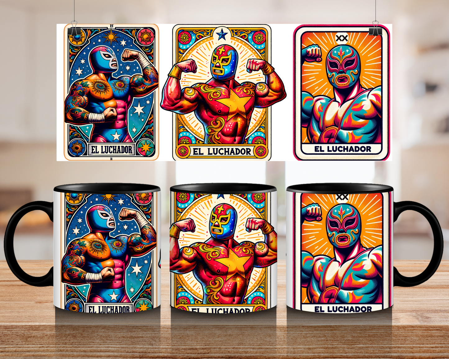 TRANSFER SUBLIMACION PARA TAZA MM156 LUCHADORES