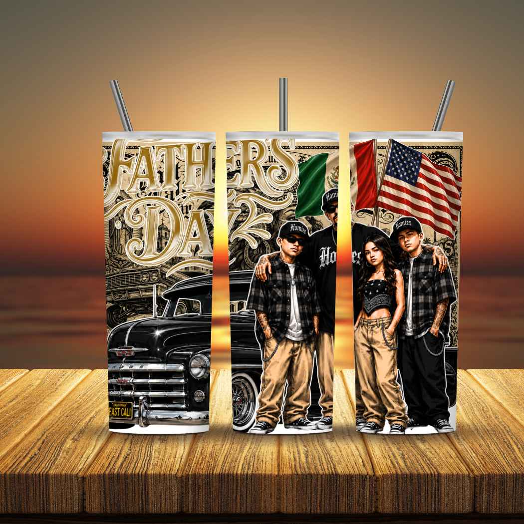 SUBLIMACION PARA TUMBLER 20 oz CHICANO W4016 FATHERS DAY