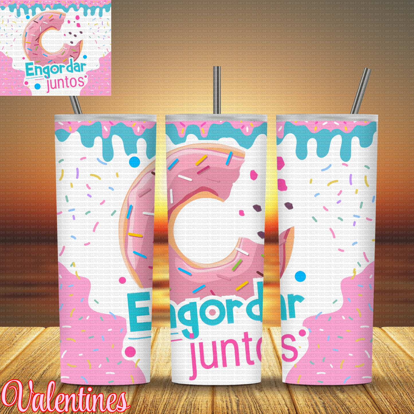 SUBLIMACION PARA VASO 20 OZ VD7 SET PAREJA/ COUPLE 2 TRANSFERS