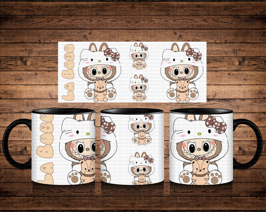 TRANSFER SUBLIMACION PARA TAZA 11OZ J18 LA BUBU KITTY