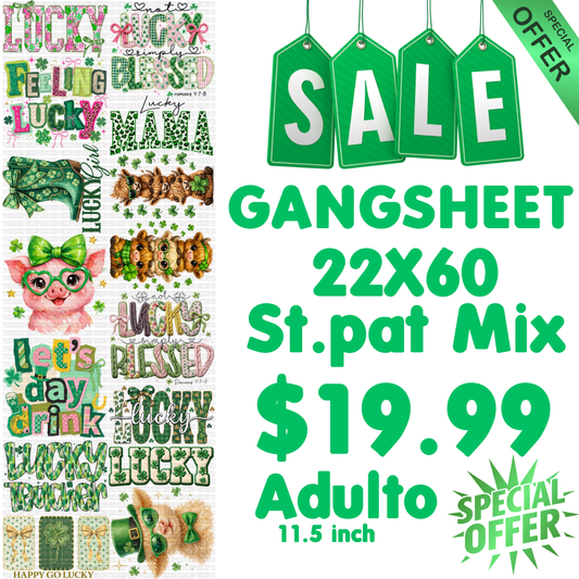 GANGSHEET #9 DTF 22X60 san patricio