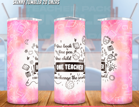 TRANSFERENCIA DE TUMBLER 20 OZ S604 TEACHER