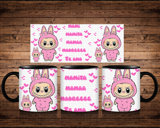 TRANSFER SUBLIMACION PARA TAZA 11OZ J20 LA BUBU MAMI PINK