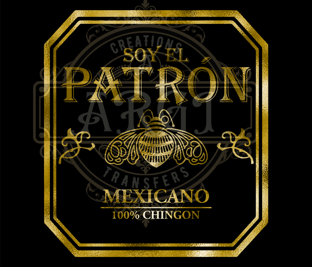 TRANSFERENCIA PARA TUMBLER 20 OZ PATRON S025