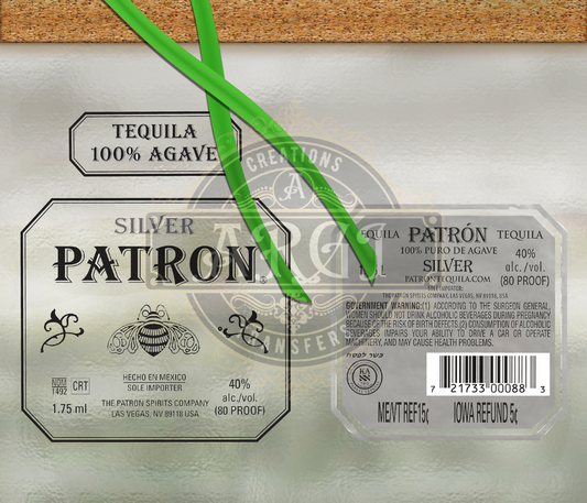 TRANSFERENCIA PARA TUMBLER 20 OZ PATRON SILVER S071